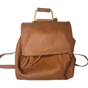 Leather Bag Backpack Baby Bag Gold Classy May San